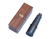 Load image into Gallery viewer, Deluxe Class Oil Rubbed Bronze Antique Admiral&#39;s Spyglass Telescope 27&quot; with Rosewood Box