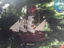 Load image into Gallery viewer, Wooden Mayflower Model Ship Christmas Tree Ornament