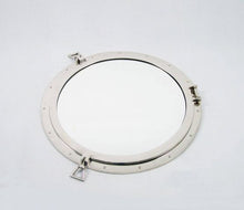Load image into Gallery viewer, Deluxe Class Brushed Nickel Decorative Ship Porthole Mirror 30&quot;&quot;
