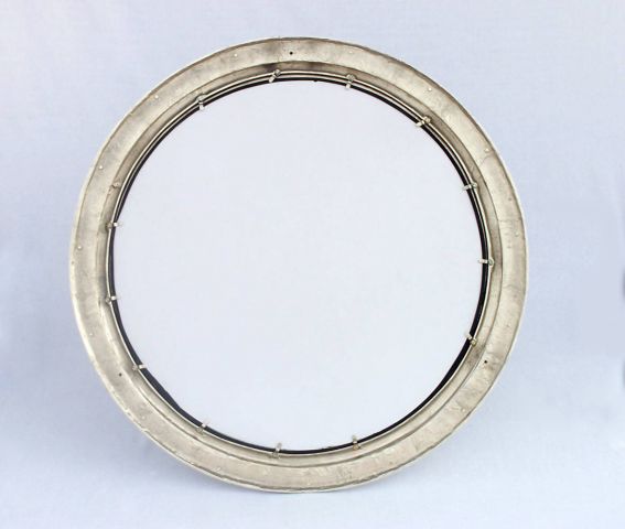 Deluxe Class Brushed Nickel Decorative Ship Porthole Mirror 30""
