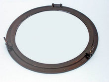 Load image into Gallery viewer, Deluxe Class Antique Copper Decorative Ship Porthole Mirror 30&quot;&quot;