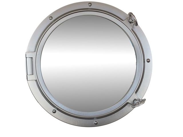 Silver Finish Decorative Ship Porthole Mirror 24