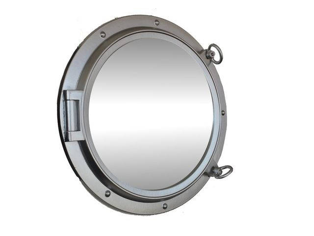 Silver Finish Decorative Ship Porthole Mirror 24