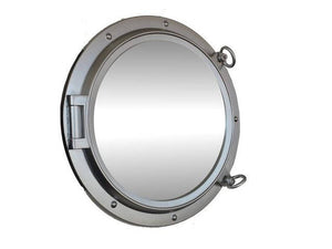 Silver Finish Decorative Ship Porthole Mirror 24