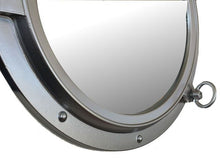 Load image into Gallery viewer, Silver Finish Decorative Ship Porthole Mirror 24