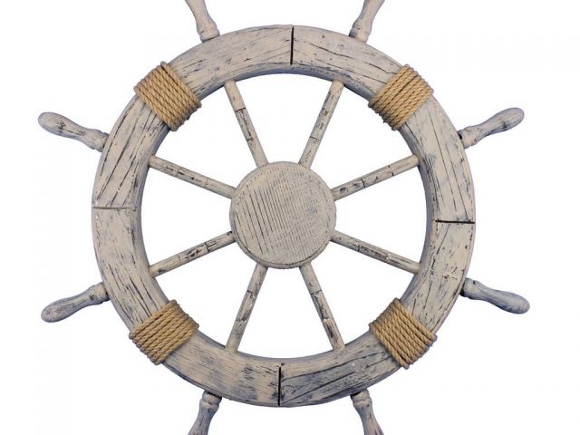 Wooden Rustic Decorative Ship Wheel 30