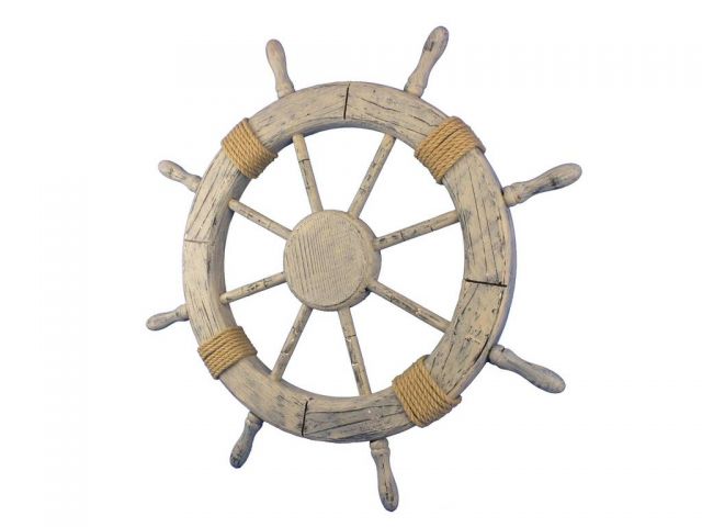 Wooden Rustic Decorative Ship Wheel 30