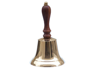 Brass Plated Hand Bell 7"