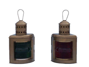 Antique Brass Port And Starboard Oil Lantern 17