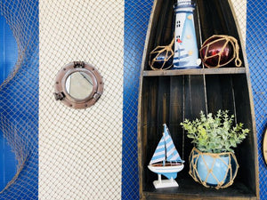 Antique Copper Deluxe Class Porthole Mirror 8''