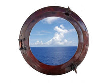 Load image into Gallery viewer, Antique Copper Decorative Ship Porthole Window 20&quot;