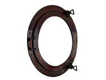 Load image into Gallery viewer, Antique Copper Decorative Ship Porthole Window 20&quot;