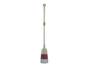 Wooden Rustic Manhattan Beach Decorative Squared Rowing Boat Oar with Hooks 50"