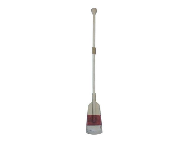Wooden Rustic Manhattan Beach Decorative Squared Rowing Boat Oar with Hooks 50