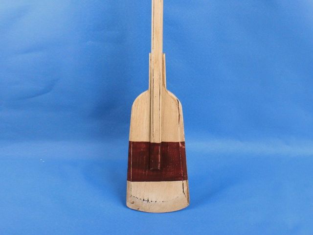 Wooden Rustic Manhattan Beach Decorative Squared Rowing Boat Oar with Hooks 50"
