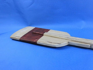 Wooden Rustic Manhattan Beach Decorative Squared Rowing Boat Oar with Hooks 50"