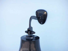 Load image into Gallery viewer, Oil Rubbed Bronze Hanging Ship&#39;s Bell 9&quot;&quot;