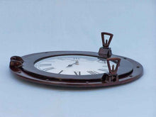 Load image into Gallery viewer, Antique Copper Decorative Ship Porthole Clock 17&quot;&quot;
