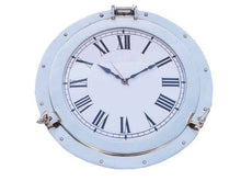 Load image into Gallery viewer, Chrome Decorative Ship Porthole Clock 24&quot;&quot;