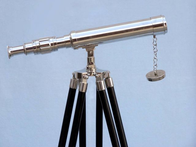 Standing Chrome Harbor Master Telescope 30""