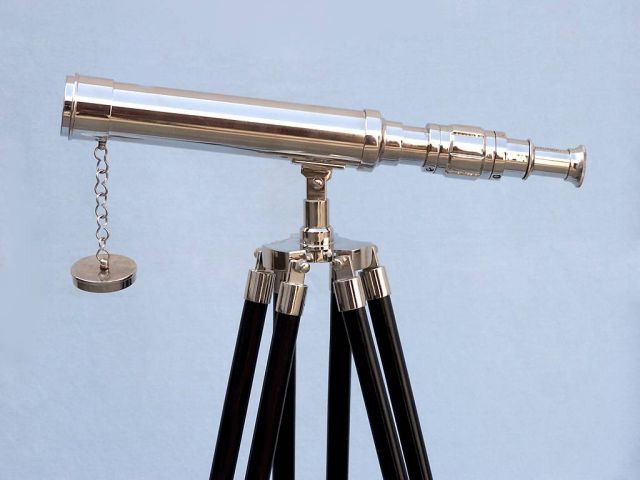 Standing Chrome Harbor Master Telescope 30""