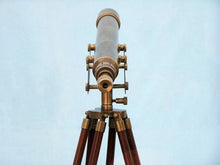 Load image into Gallery viewer, Floor Standing Antique Brass Anchormaster Telescope 50&quot;