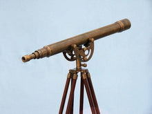 Load image into Gallery viewer, Floor Standing Antique Brass Anchormaster Telescope 50&quot;
