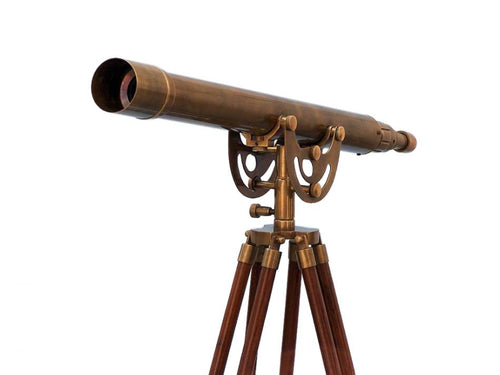 Floor Standing Antique Brass Anchormaster Telescope 50