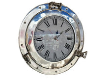 Load image into Gallery viewer, Chrome Decorative Ship Porthole Clock 12&quot;&quot;