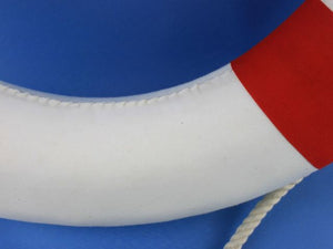 Classic White Decorative Lifering with Red Bands 20
