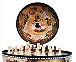 Load image into Gallery viewer, White Globe 13 inches with chess holder
