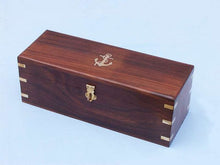 Load image into Gallery viewer, Deluxe Class Chrome Admiral&#39;s Spyglass Telescope 27&quot; w/ Rosewood Box