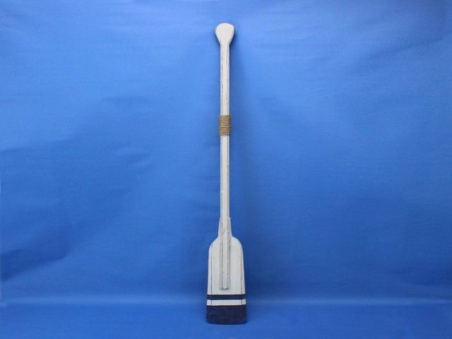 Wooden Rustic Stone Harbor Decorative Squared Rowing Boat Oar w/ Hooks 36"