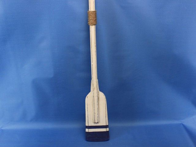 Wooden Rustic Stone Harbor Decorative Squared Rowing Boat Oar w/ Hooks 36"