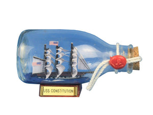USS Constitution Model Ship in a Glass Bottle 5""