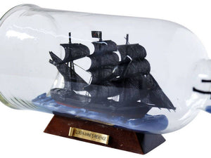 Blackbeard's Queen Anne's Revenge Model Ship in a Glass Bottle 11""
