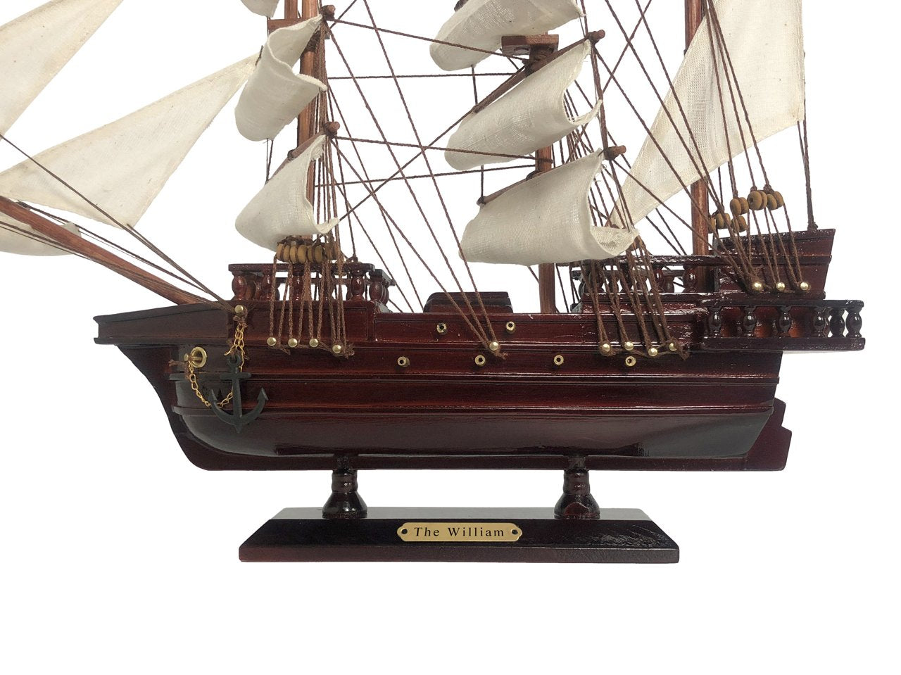 Wooden Calico Jack's The William White Sails Pirate Ship Model 20"