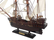 Load image into Gallery viewer, Wooden Captain Kidd&#39;s Black Falcon White Sails Pirate Ship Model 20&quot;