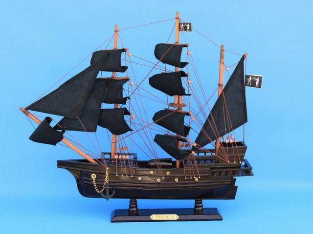 Wooden Black Bart's Royal Fortune Model Pirate Ship 20""
