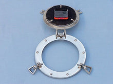 Load image into Gallery viewer, Chrome Decorative Ship Porthole Clock 8&quot;&quot;