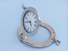 Load image into Gallery viewer, Chrome Decorative Ship Porthole Clock 8&quot;&quot;