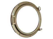 Load image into Gallery viewer, Gold Finish Decorative Ship Porthole Window 24&quot;