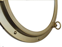 Load image into Gallery viewer, Gold Finish Decorative Ship Porthole Window 24&quot;