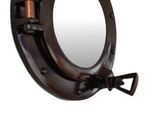 Load image into Gallery viewer, Antique Copper Deluxe Class Porthole Mirror 8&#39;&#39;