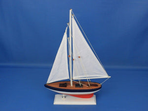 Wooden American Sailer Model Sailboat Decoration 17""