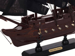 Wooden Blackbeards Queen Annes Revenge Black Sails Model Pirate Ship 12""
