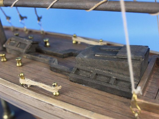 Wooden Rustic Columbia Model Sailboat Decoration Limited 30""