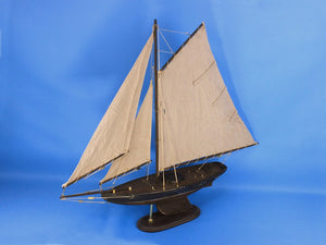 Wooden Rustic Newport Sloop Model Sailboat Decoration 30"