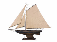 Load image into Gallery viewer, Wooden Rustic Newport Sloop Model Sailboat Decoration 30&quot;