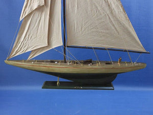 Wooden Rustic Enterprise Model Sailboat Decoration 60""